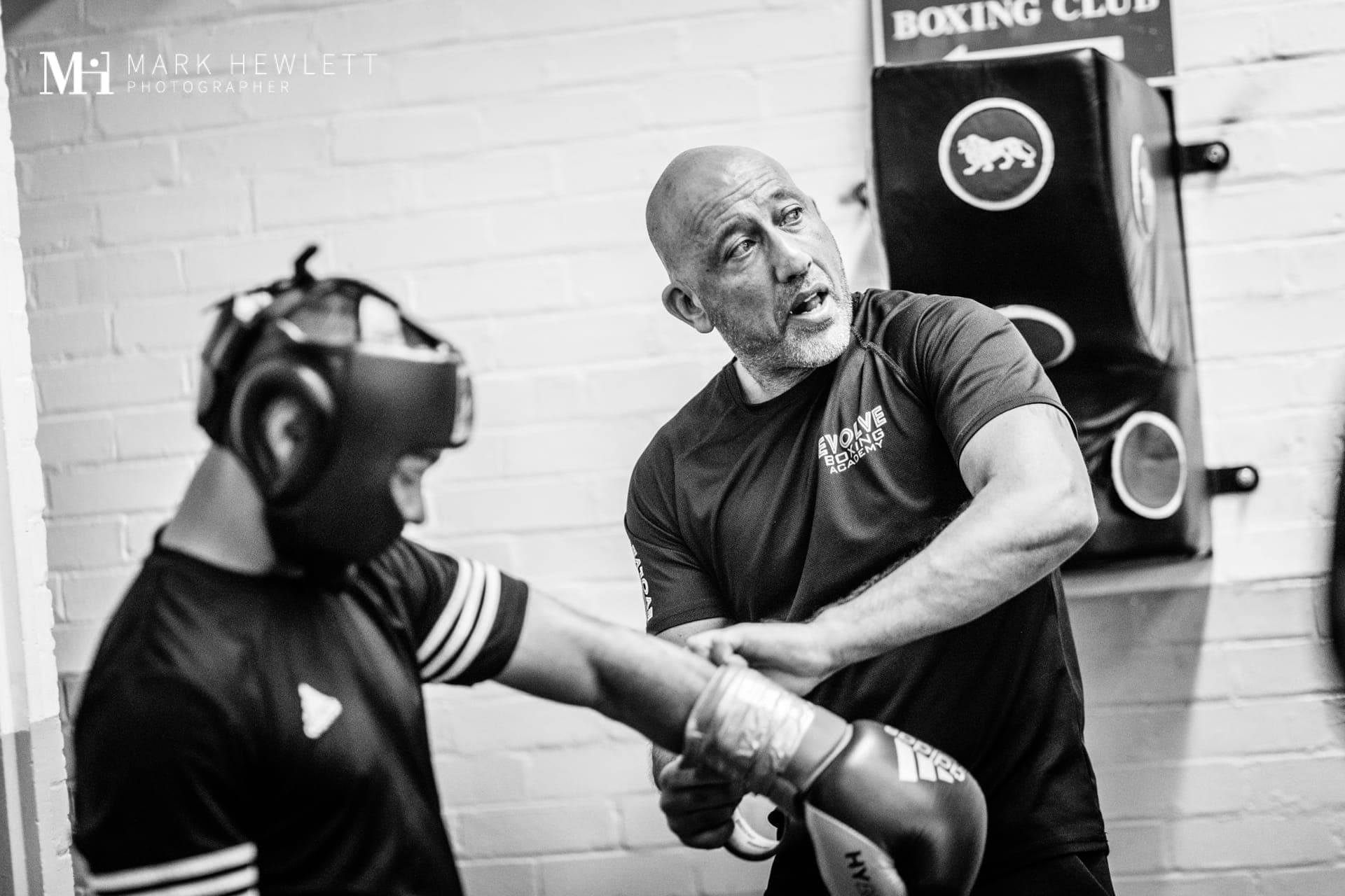 Head coach Andy Gill working with a junior